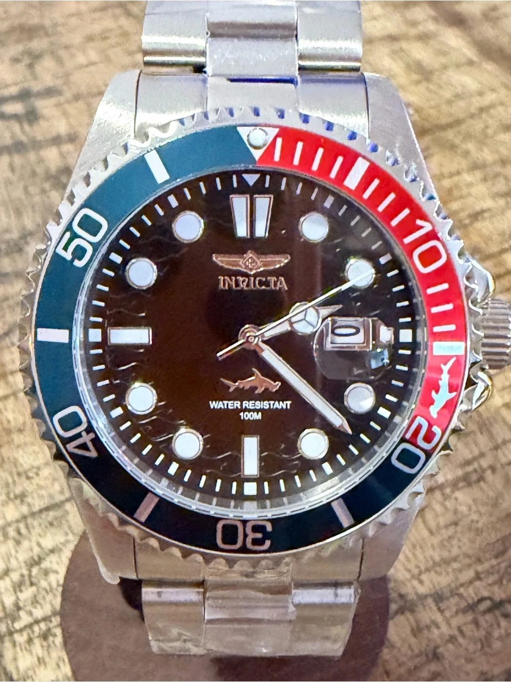 NEW Invicta Pro Diver 44708 Pepsi Bezel Stainless Steel Dive Watch 43mm NIB